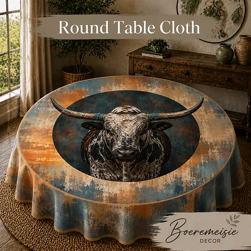 Round Table Cloth Nguni 1