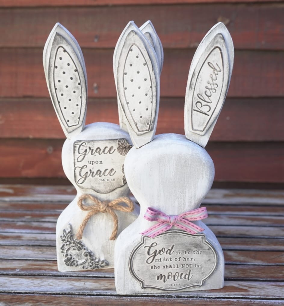 Bunny Motivation Wood and Clay
