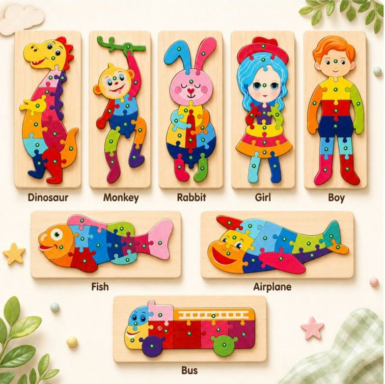 3D Puzzles – Set of 4 Random Designs