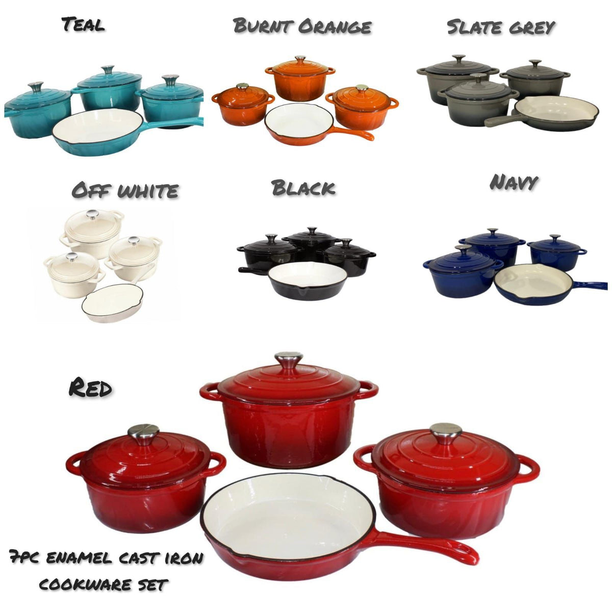 7-Piece Cast Iron Pot Set September