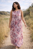 Pink Peonies - Drawsting Dress