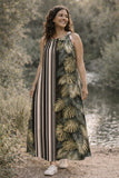 Fern stripes - Drawstring Dress