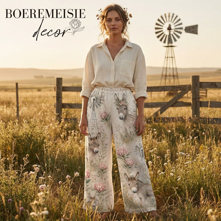 Pink Protea Donkey Pants