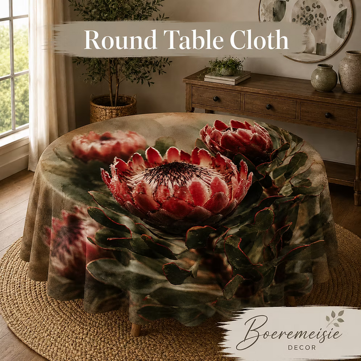 Round Table Cloth Proteas