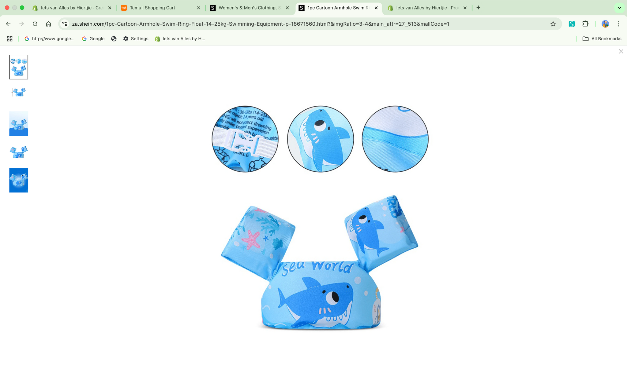 1pc Cartoon Armhole Swim Ring Float Sleeve, Buoyancy 14-25kg Swimming Equipment