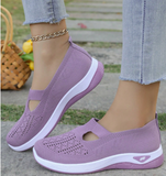 Summer New Breathable Hollow Out Soft Sole Anti-Slip Lightweight Casual Athletic Walking Shoes For Women