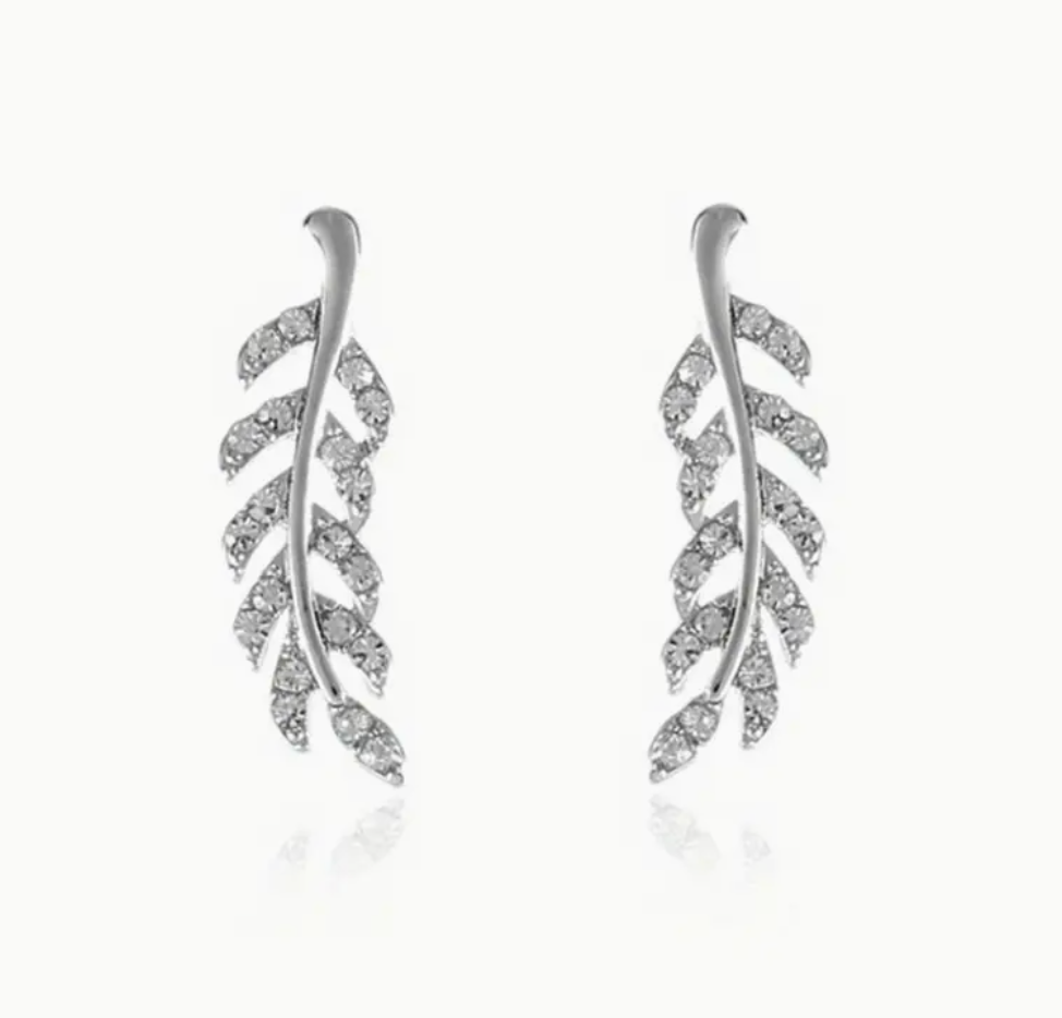 1 Pair Elegant And Sexy Leaf Crawler Earrings