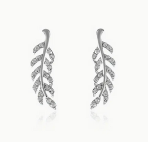 1 Pair Elegant And Sexy Leaf Crawler Earrings