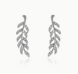 1 Pair Elegant And Sexy Leaf Crawler Earrings