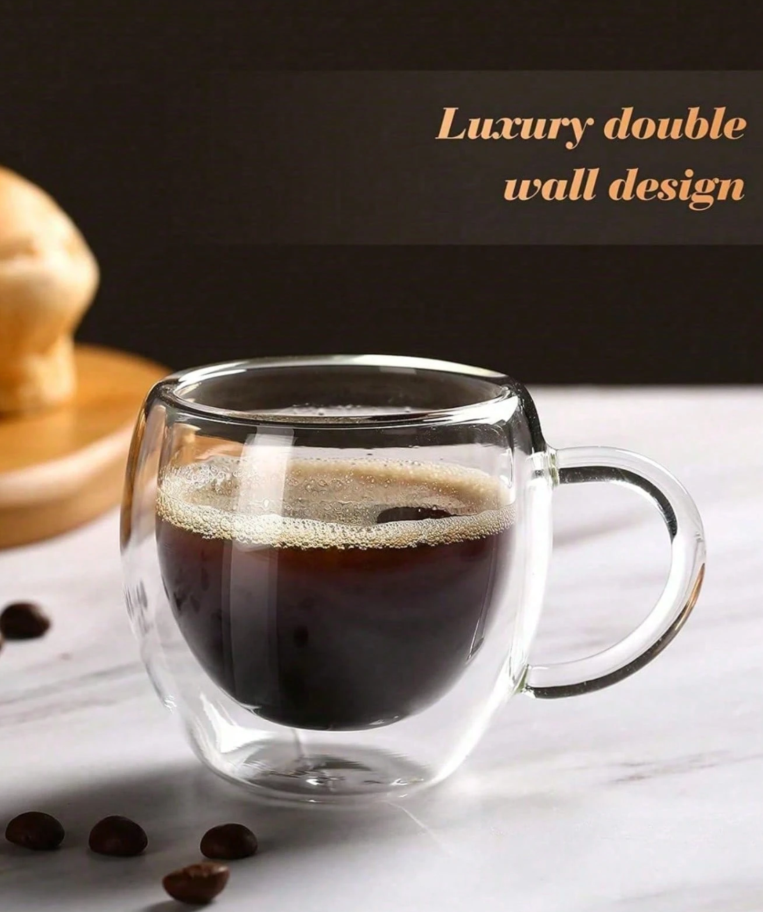 Espresso Cups With Handles 6-Piece Set