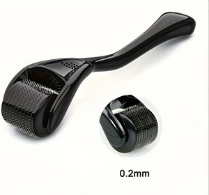 1pc Microneedle Skin Roller for Beard and Facial Hair, Unscented Manual Derma Roller for Men and Women, Self-Care and Christmas Gift, No Battery Needed