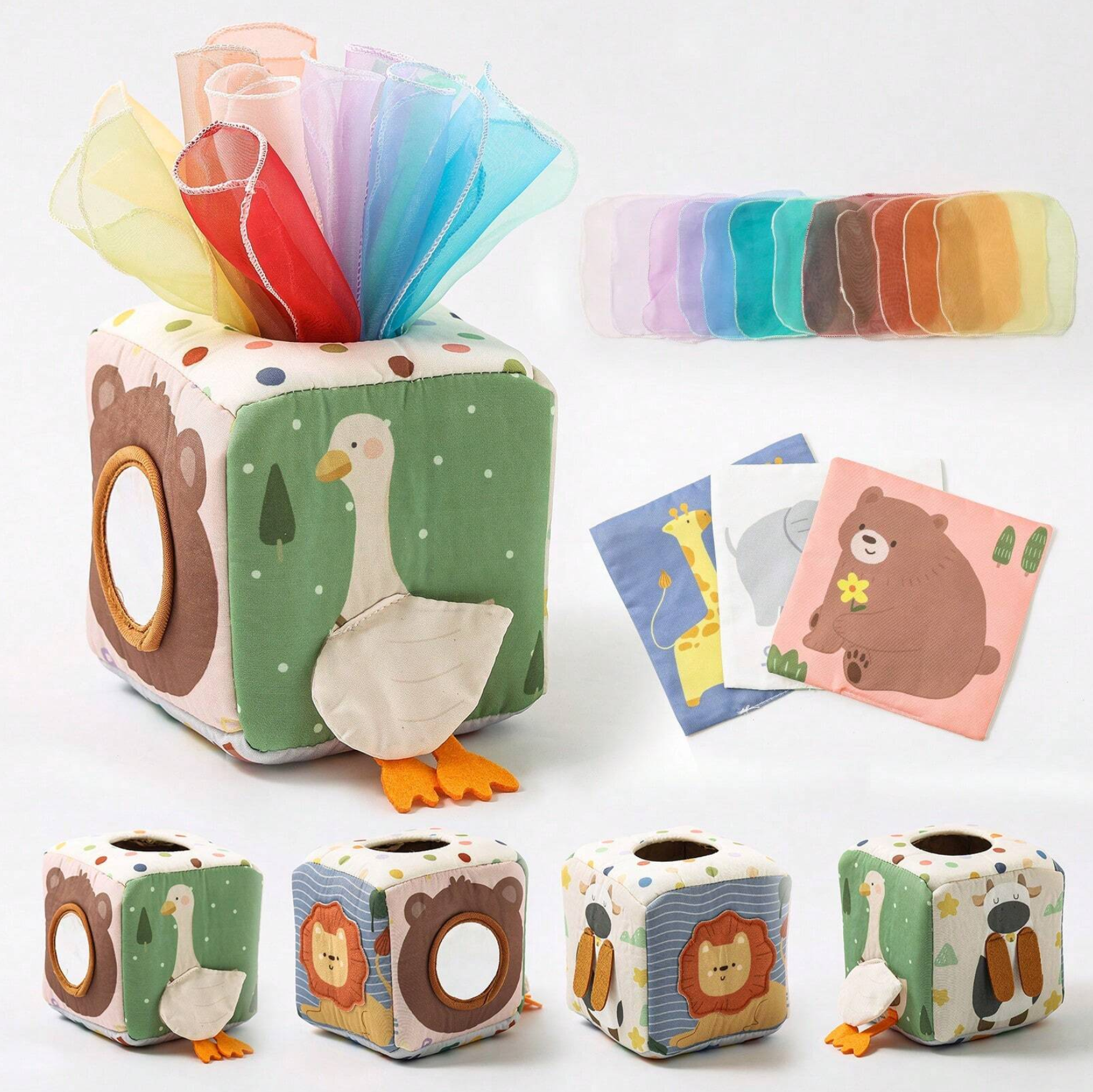 16pcs/Set Montessori Early Education Toys For Kids, Fine Motor Skills, Cartoon Animals, Shape Recognition, Colorful
