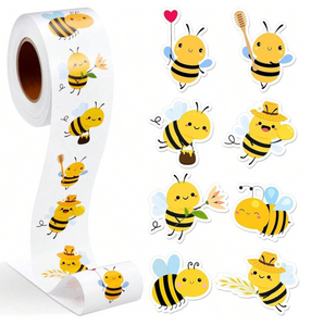 TYFYO 500 Pcs/Roll Animal Stickers Teacher Reward Stickers Cute Animal Space Stickers School Supplies