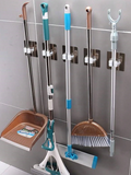 12pcs/4pcs/2pcs/1pc White Wall Mounted Strong Hook Clips, Mop Clip Storage Clips For Bathroom And Kitchen