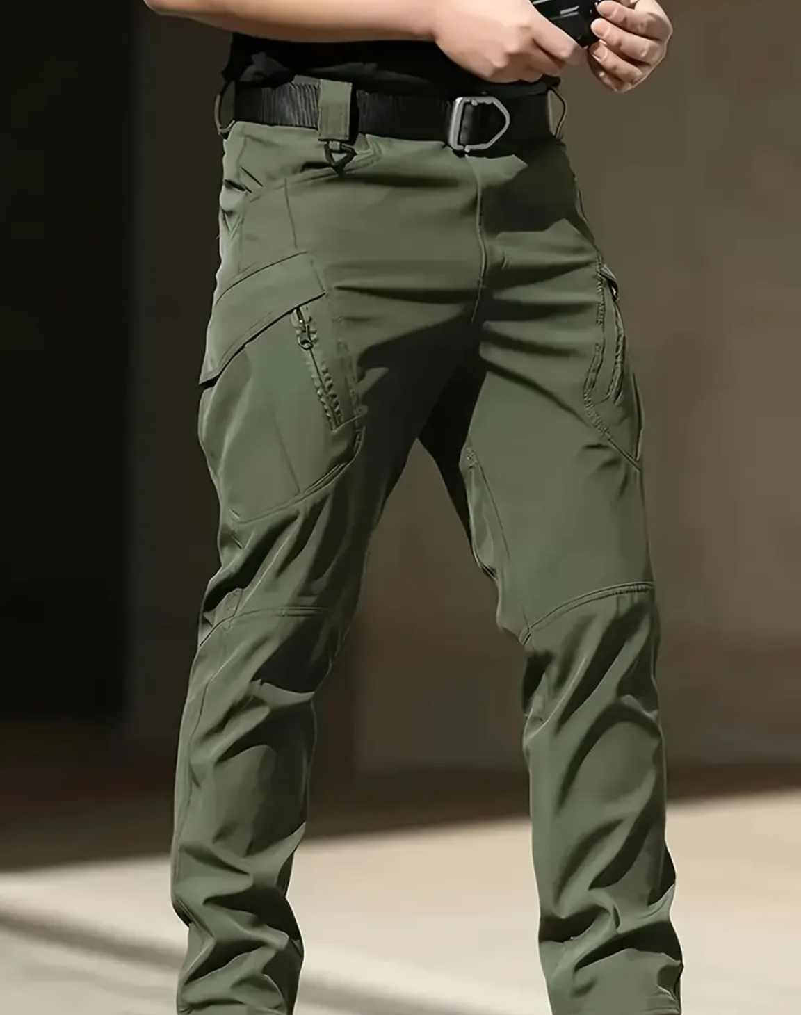 Men'S Tactical Cargo Pants with Multiple Pockets - Durable, Non-Stretch Fabric for Hiking, Camping, Training & Outdoor Activities - Regular Fit, Solid Colo