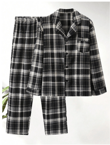 New Fashionable Plus Size Men's Autumn/Winter Pajama Set