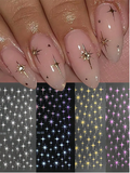 Golden Starburst Nails Stickers