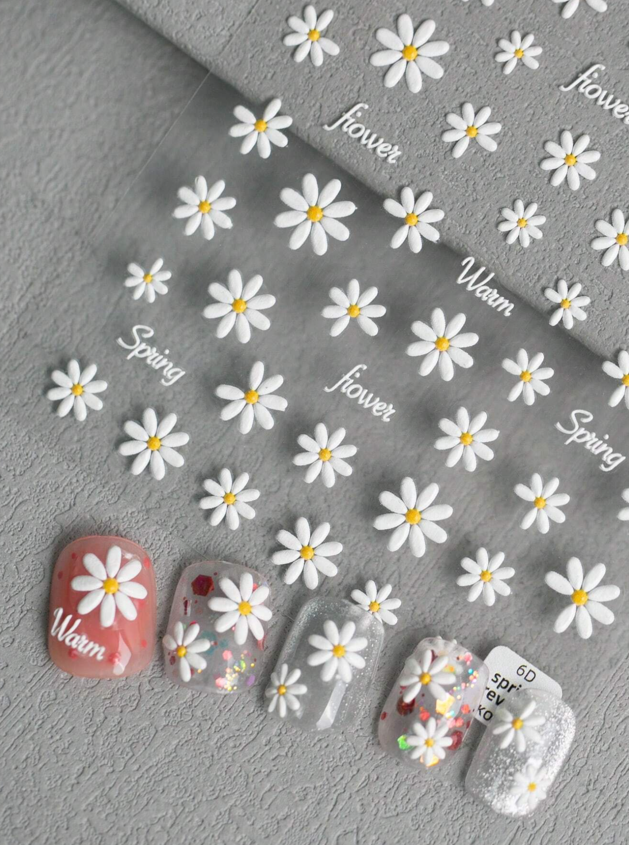 Flower Themed Nail Art Sticker