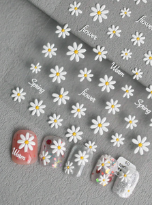 Flower Themed Nail Art Sticker