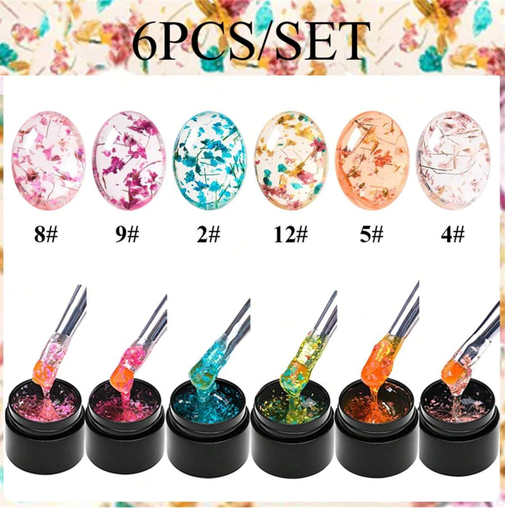 Dried Flower Gel Nail Polish