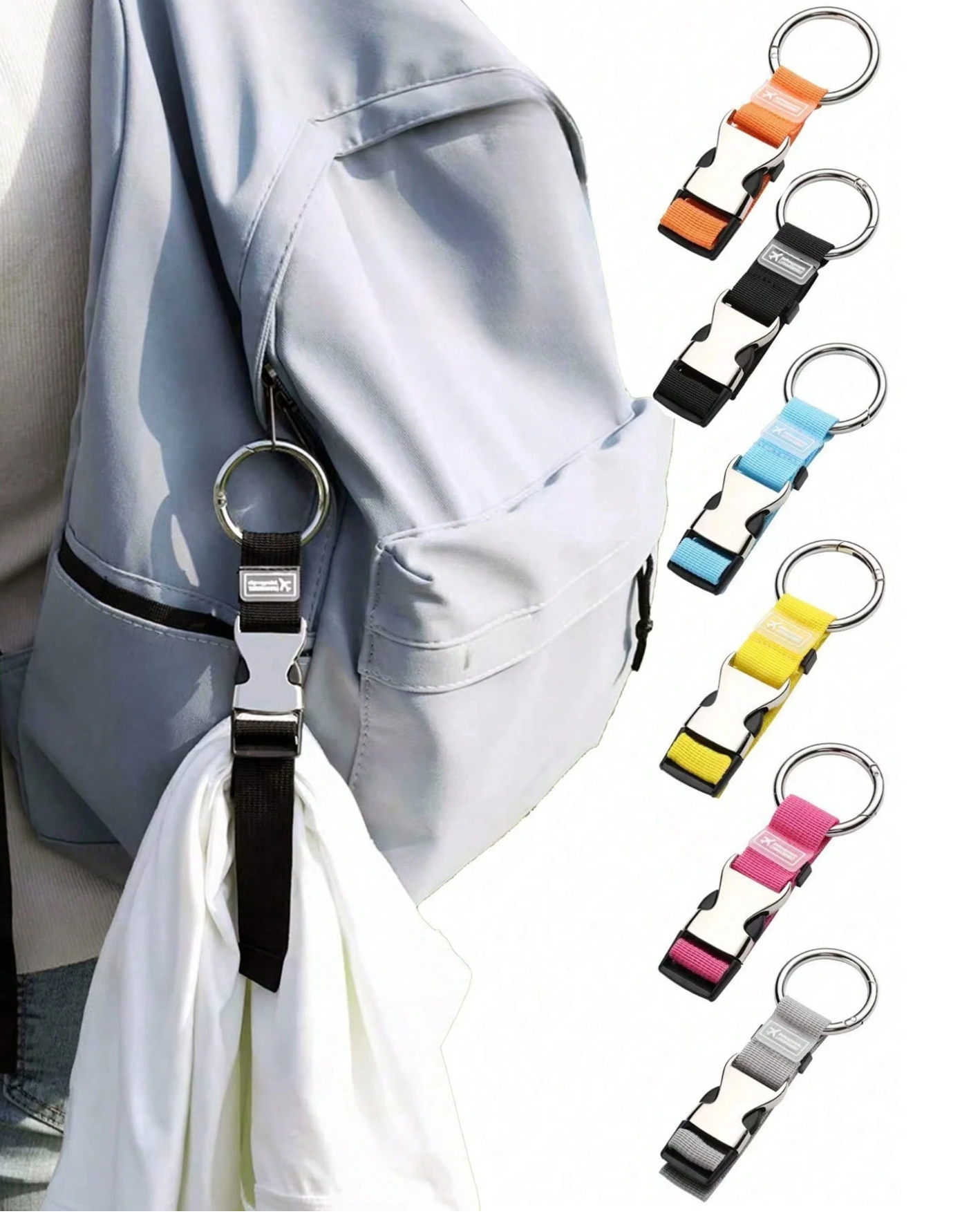 1 Metal Buckle Travel Belt Portable Anti-Theft Packing Belt Luggage Organization, Multi-Functional Adjustable Luggage Belt, Luggage Travel Accessories, Compatible Luggage, Backpacks, And Luggage Of All Sizes Bag For School School Accessories School Stuff