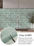 10pcs/set Waterproof Brick Pattern 3D Textured Wall Panels DIY Tiles,Removable Self Adhesive Wall Tile Sticker Kitchen