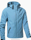 Men's Clothing Spring Loose Zipper Classic Lightweight Jacket Removable Hooded Coat, Sports Outdoor Fishing Casual Jacket