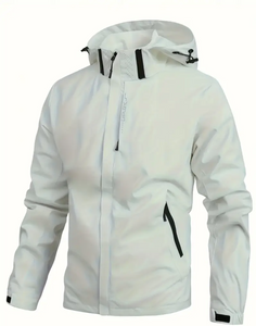 Men's Clothing Spring Loose Zipper Classic Lightweight Jacket Removable Hooded Coat, Sports Outdoor Fishing Casual Jacket