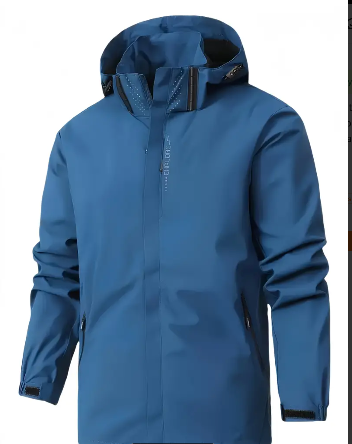 Men's Lightweight Windproof Hooded Jacket - Casual Outdoor Sports Coat for Cycling, Camping & Leisure, Black Polyester, Zip-Up Design,