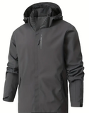 Men's Clothing Spring Loose Zipper Classic Lightweight Jacket Removable Hooded Coat, Sports Outdoor Fishing Casual Jacket