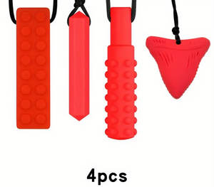 4pcs Silicone Sensory Stimulation Kit, Suitable for Office Relaxation and Stress Relief, Various Shapes, Soothing Emotions, Durable and Portable, Helps with Problem Solving,