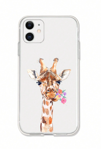 Galaxy S23 Ultra Apple Giraffe Pattern Clear Phone Case Waterproof Shockproof Anti-Fall Scratch Resistant