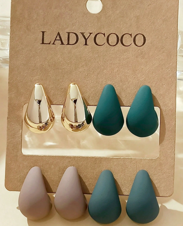 4 Pairs Earrings