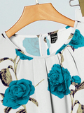 SHEIN Clasi 2pcs Green Floral Pattern Women's Set, Suitable For Summer