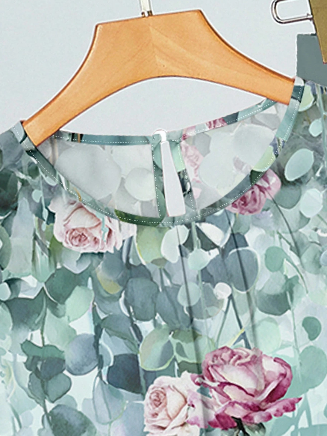 Clasi 2pcs Women Ombre Floral Pattern Casual Set, Suitable For Summer