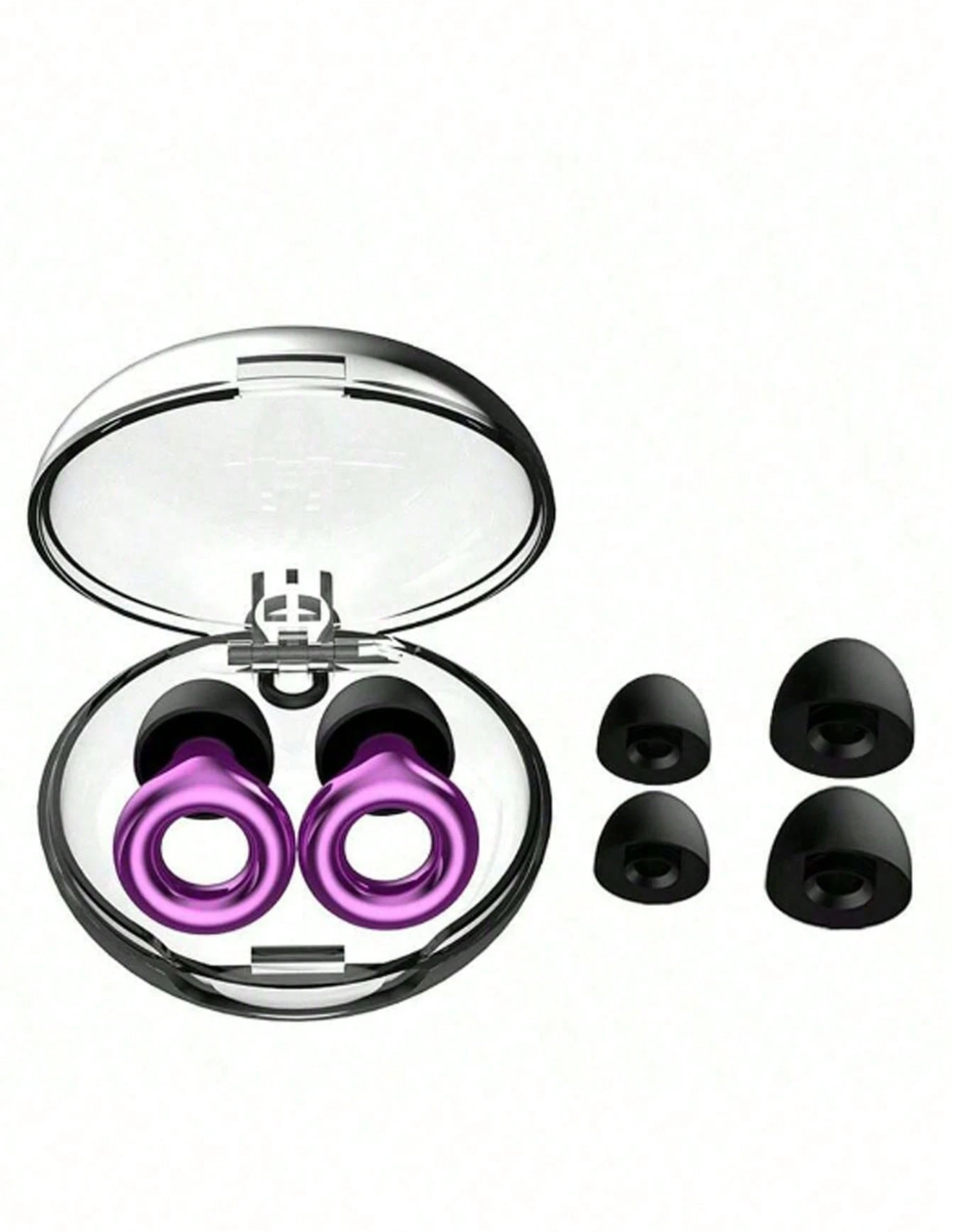 1 Pair Electroplated Ear Plugs, Silicone Material, Concert Earplugs, High-Fidelity Hearing Protection Noise-Proof,