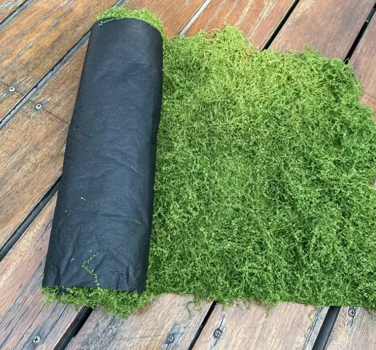 1pc Artificial Moss, Faux Moss Grass Lawn, Threaded Moss, Suitable for Home Decor, Outdoor Garden Decoration, Exhibition Decoration, Daily Wedding Party Festival, Landscape Fabric Decoration, Outdoor Simulation Greenery