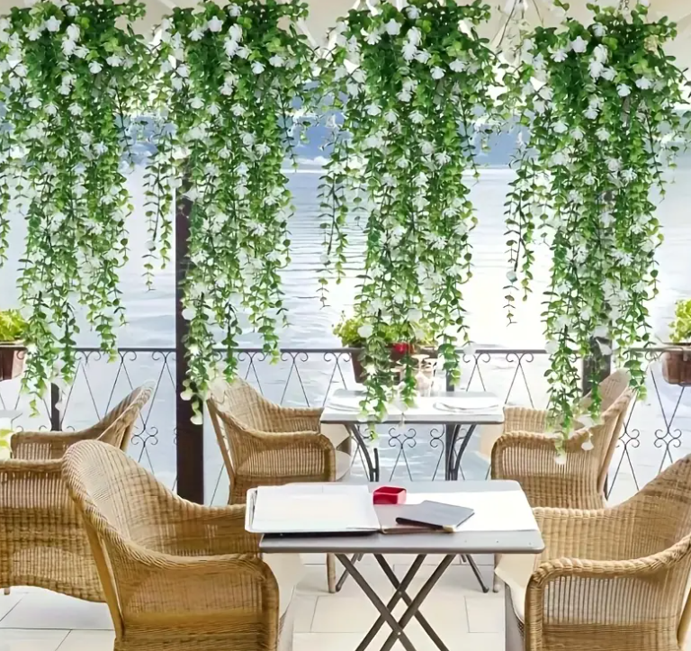 3pcs Artificial Hanging Eucalyptus Ivy Vines - Realistic Plastic Greenery for Indoor/Outdoor Decor, Maintenance-Free, Suitable for Home, Wedding, Porch, Garden,