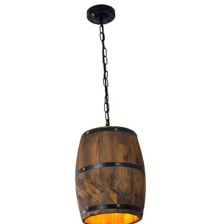 Wine Barrel Lampshade Living Room Aisle Ceiling Lamp Light Shade Decorative