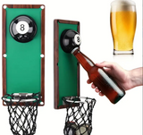 1pc 2025 New Model Magnetic Wall-Mounted Bottle Opener with Cap Catcher - Cast Iron No-Mess Auto-Catching Design, Strong Magnets for Beer Bottles & Cans,