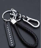 1pc Mobile Number Tag Braided String Car Key Anti-Lost DIY Pendant For Men And Women, 8-Shaped Keychain Ca