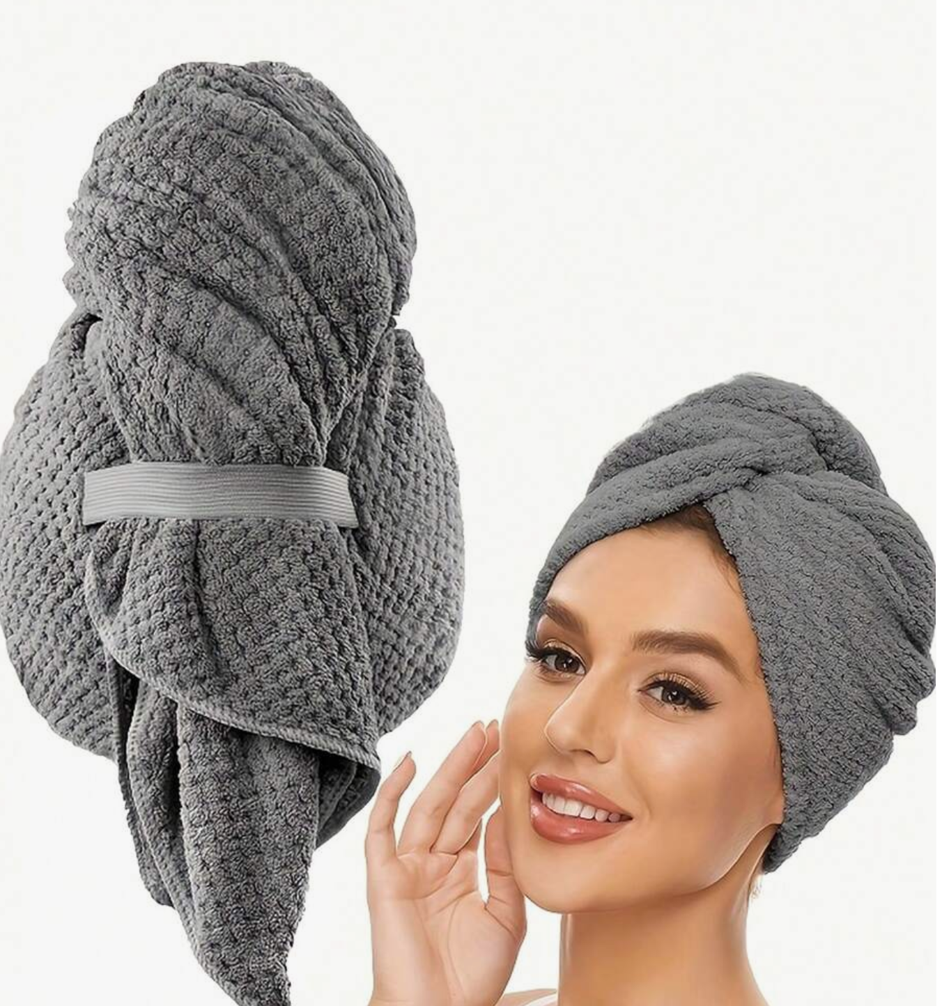 1pc Quick-Dry Microfiber Hair Towel Wrap For Women - Super Absorbent Curl Enhancing Headscarf,