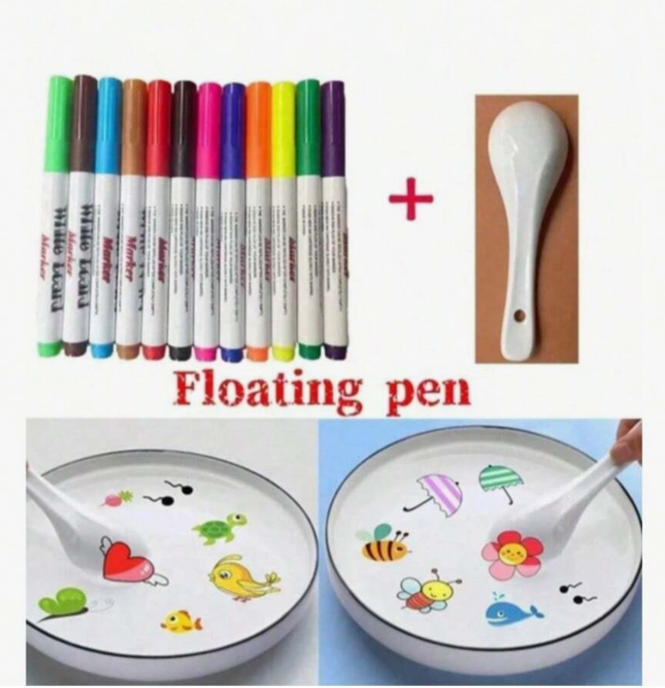 1 Set Random Color 24pcs/Set Magic Watercolor Pen With Floating Ink, Suitable For Drawing Puzzles,