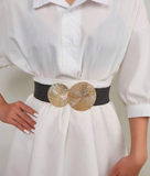1pc Women's Solid Color Casual Retro Cute Elegant Sexy Casual Elastic Waist Belt For Party,