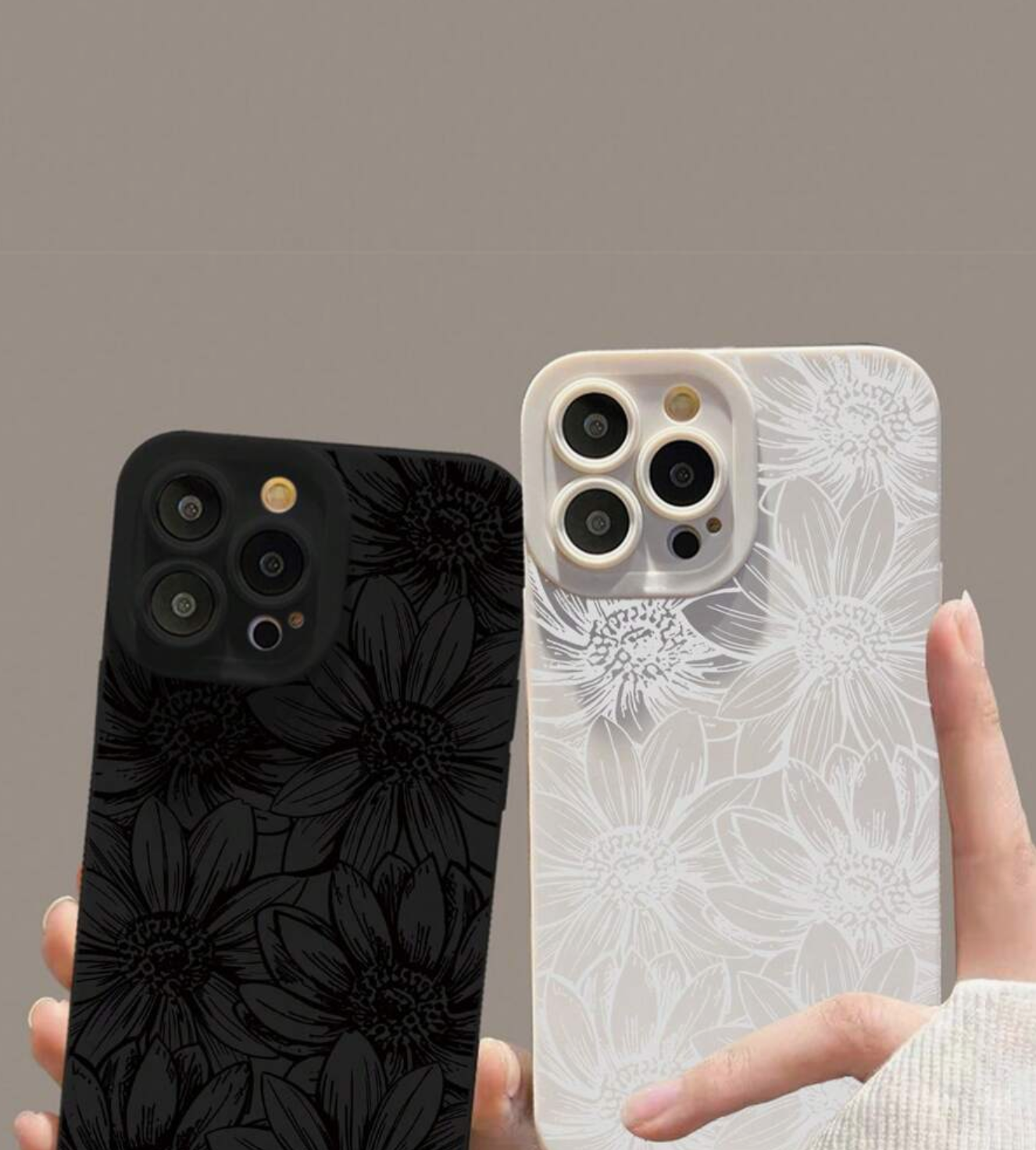 2pcs  iPhone 14 Hollow Lotus Angel Eye Matte Anti-Drop TPU Phone Case