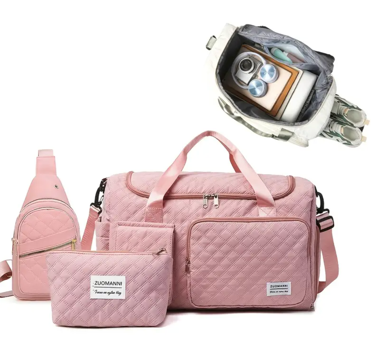 Large Capacity Women's Bag Set Valentine's Day Gift Fitness Travel Sports Bag