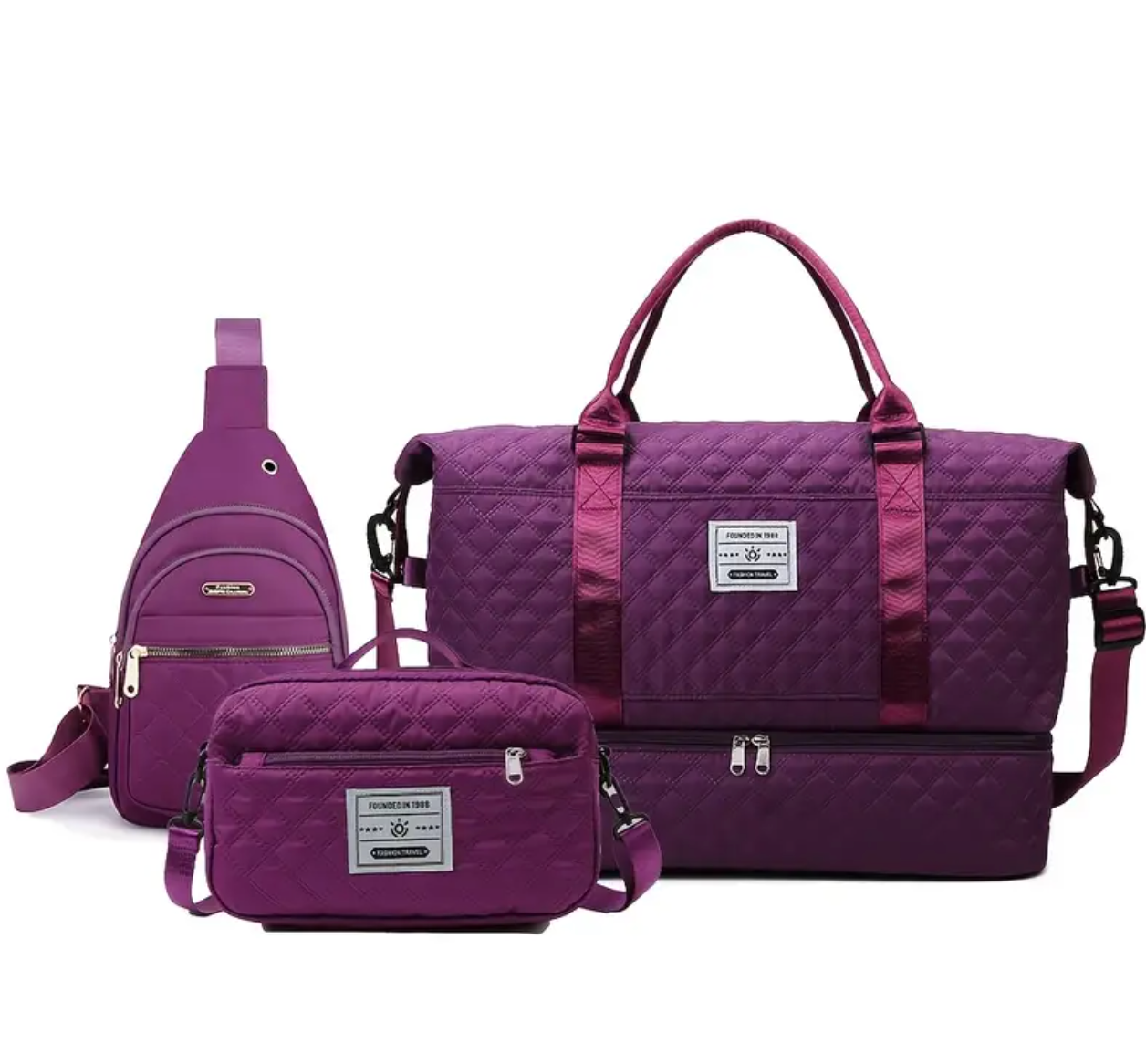 Multifunctional Large Capacity Travel Bag Set, New Simple Fitness Bag