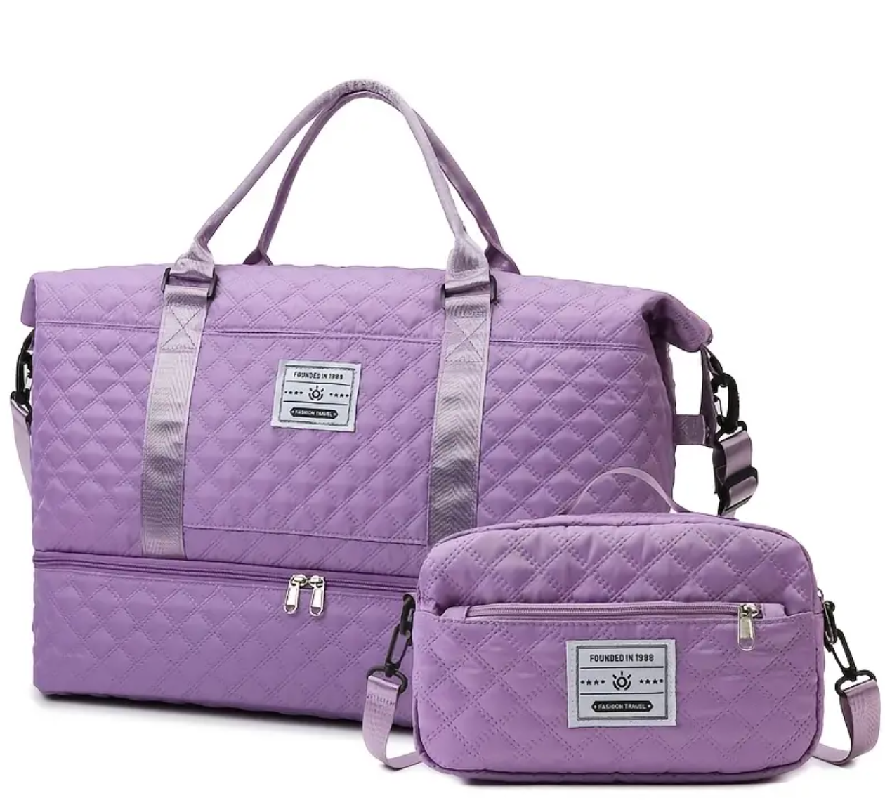 2pcs Set Luggage Storage Bag, Lightweight Foldable, Expandable Carry-On Weekend and Overnight Bag, Hospital Bag for Women,