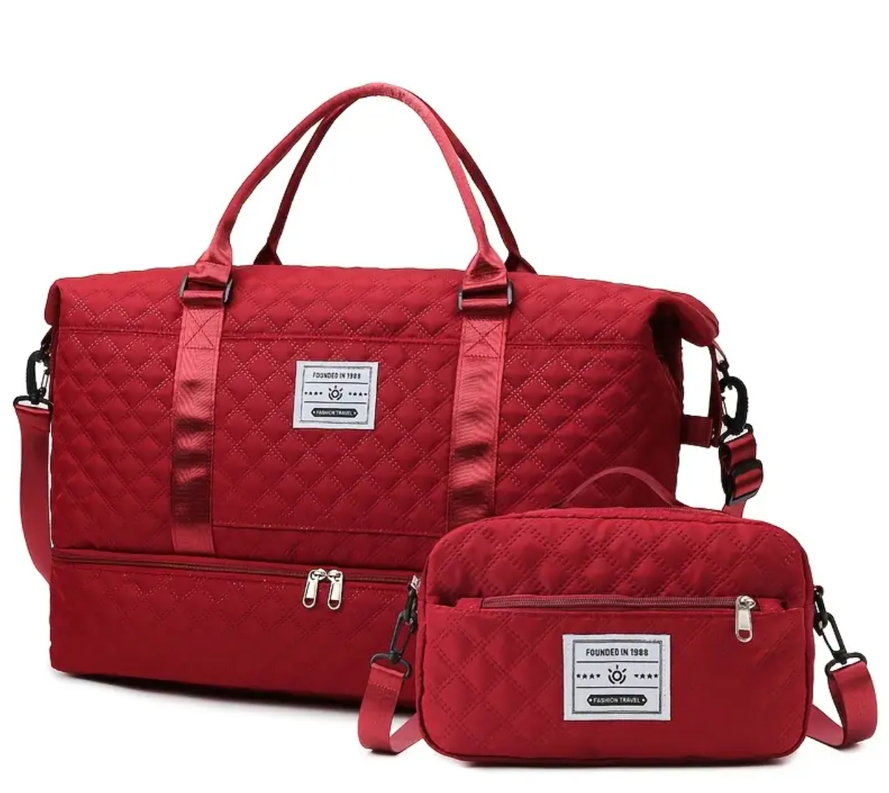 2pcs Set Luggage Storage Bag, Lightweight Foldable, Expandable Carry-On Weekend and Overnight Bag, Hospital Bag for Women,