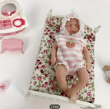Simulation Mini Reborn Doll Twin Handmade Silicone Toy with Realistic Features